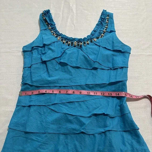 Dressbarn Women’s Sleeveless Dress Size 8 Blue - Picture 8 of 8